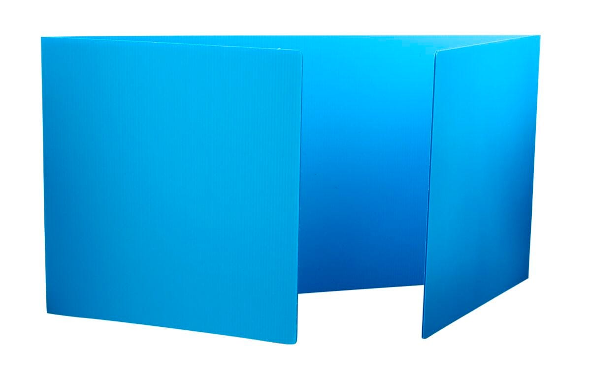 CARREL STUDY PREMIUM PLASTIC 18X48 IN BLUE PACK OF 12