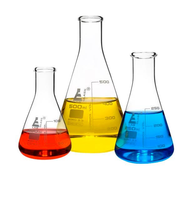 FLASK NARROW NECK SET 100 250 500 ML