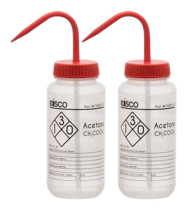 WASH BOTTLE ACETONE 500ML 1 COLOR PK2