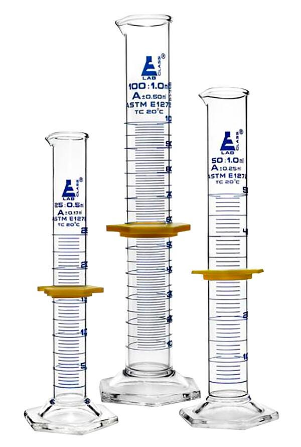 CYL SET HEX BASE 25 50 100 ML CLASS A