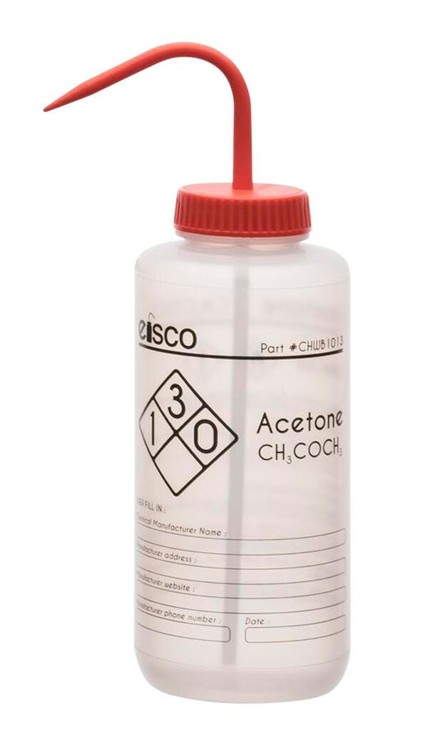 WASH BOTTLE ACETONE 1000ML 1 COLOR