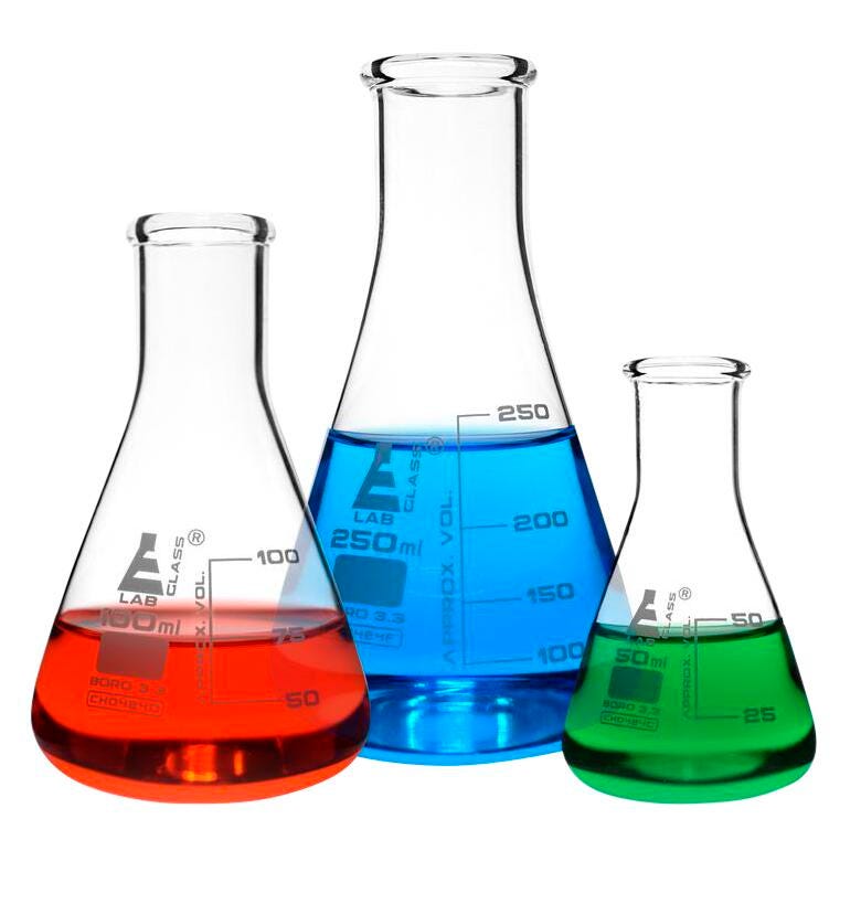 FLASK NARROW NECK SET 50 100 250 ML