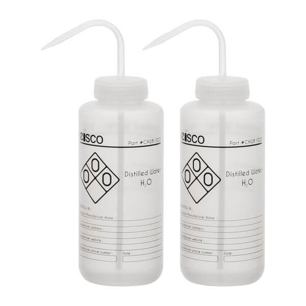 WASH BOTL DISTILLED WATER 1000ML 1 COLOR PK2