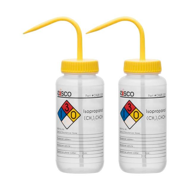 WASH BOTL ISOPROPANOL 500ML 4 COLOR PK2