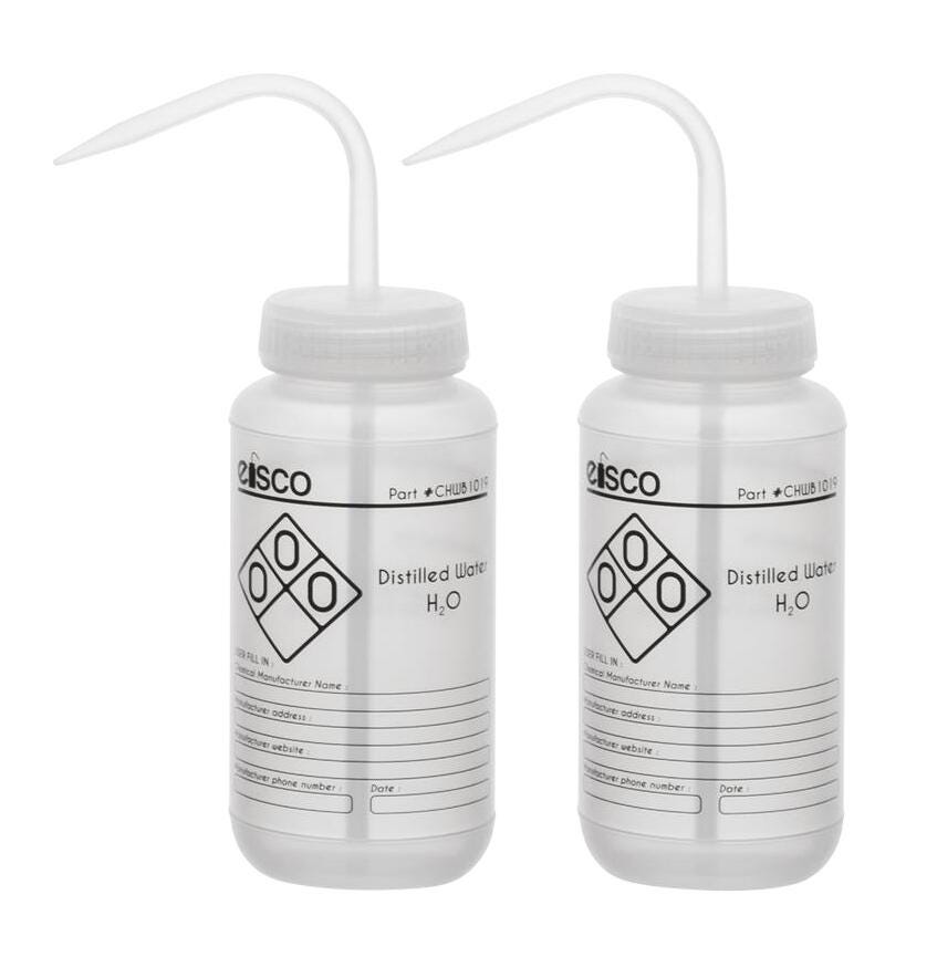 WASH BOTL DISTILLED WATER 500ML 1 COLOR PK2