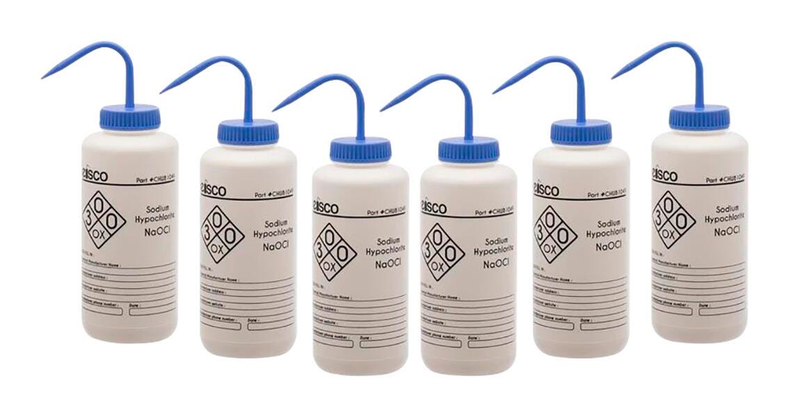 WASH BOTLE SODIUM HYPOCHLORITE 1000 ML 1 COL