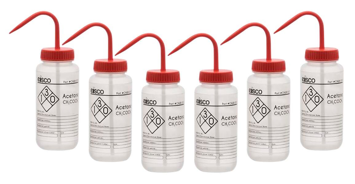 WASH BOTTLE ACETONE 500ML 1 COLOR PK6