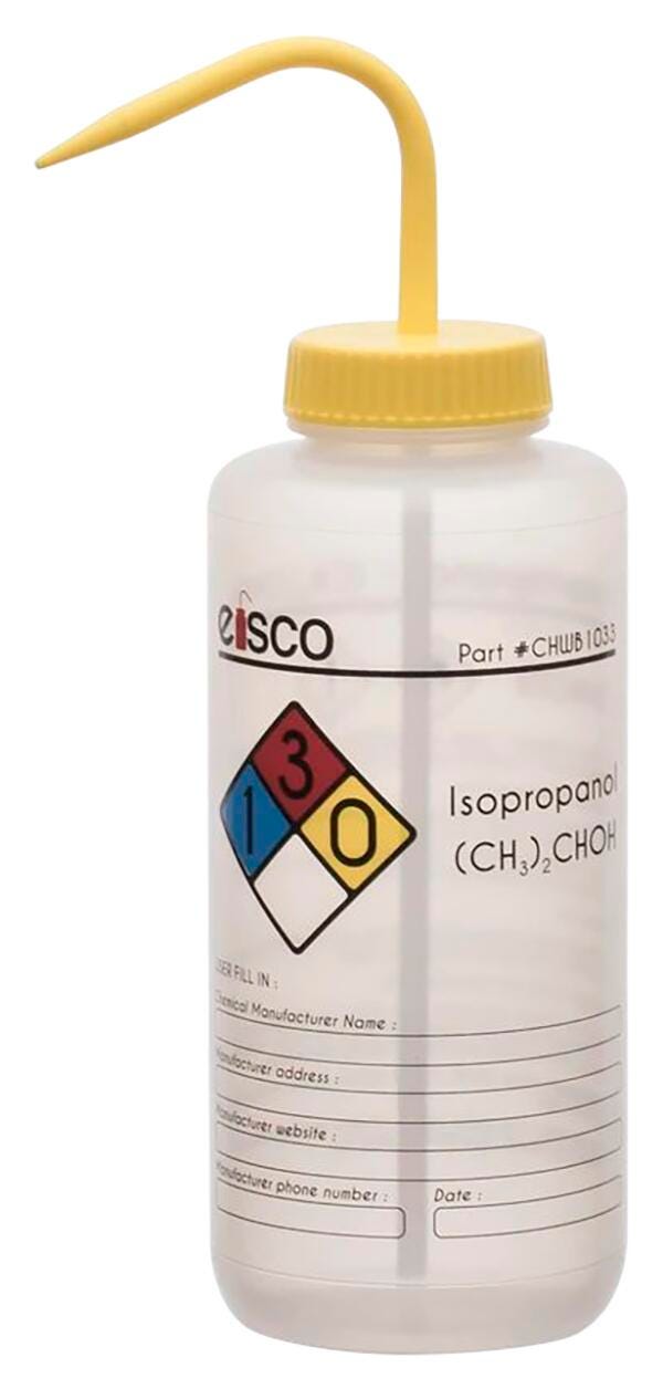 WASH BOTTLE ISOPROPANOL 1000ML 4 COLOR