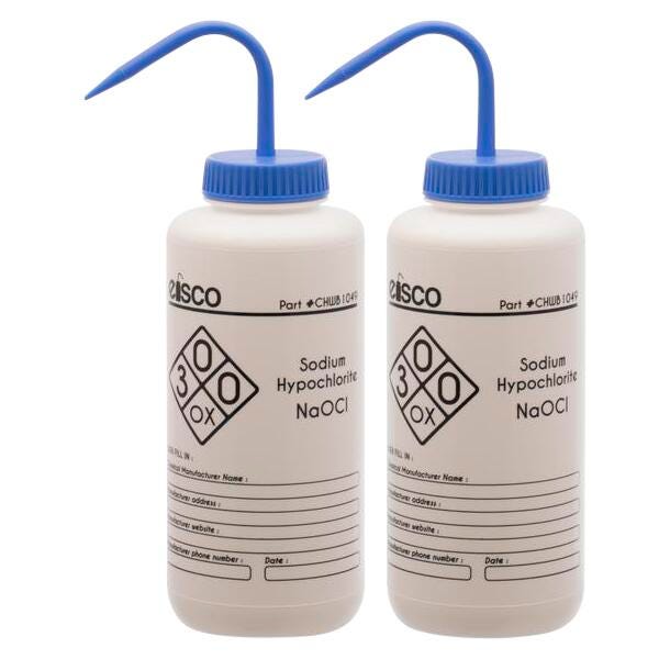 WASH BOTTLE SODIUM HYPOCHLORITE 1000ML 1 COLOR