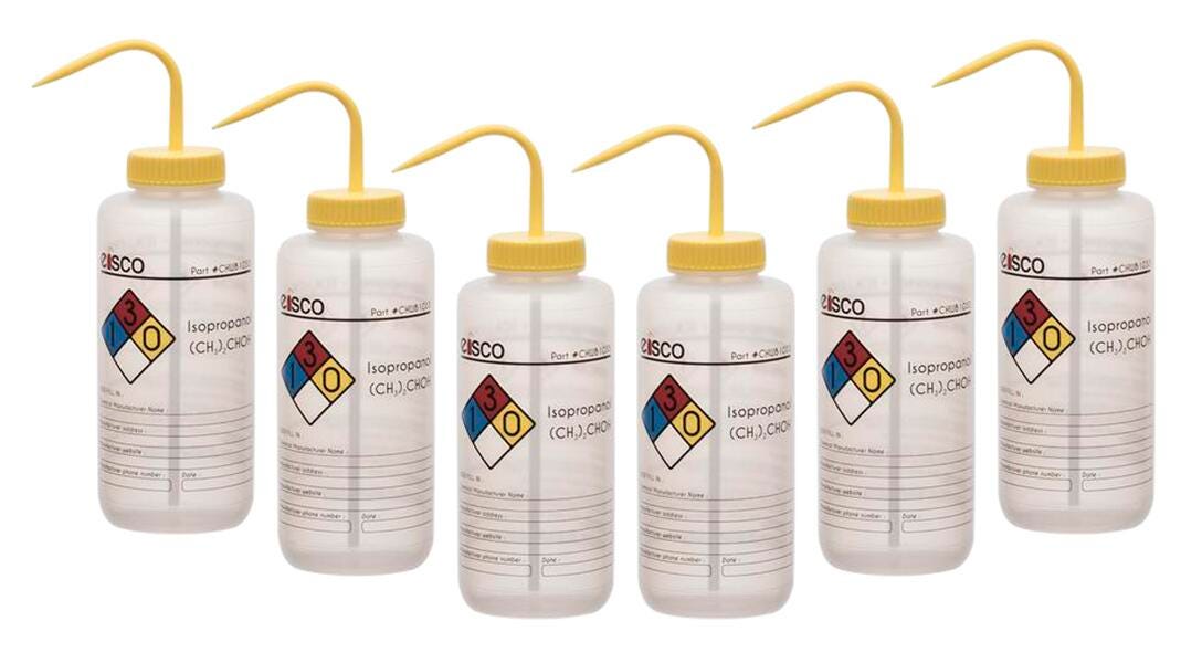 WASH BOTL ISOPROPANOL 1000ML 4 COLOR PK6