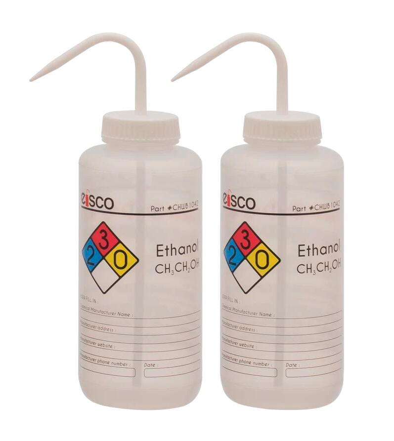 WASH BOTTLE ETHANOL 1000ML 4 COLOR PK2