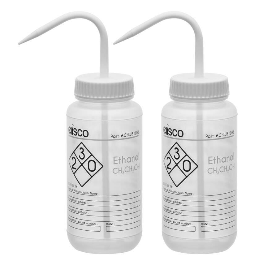 WASH BOTTLE ETHANOL 500ML 2 COLOR PK2