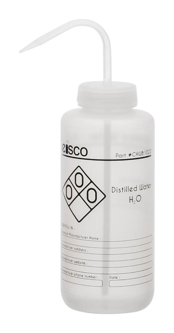 WASH BOTTLE DISTILLED WATER 1000ML 1 COLOR