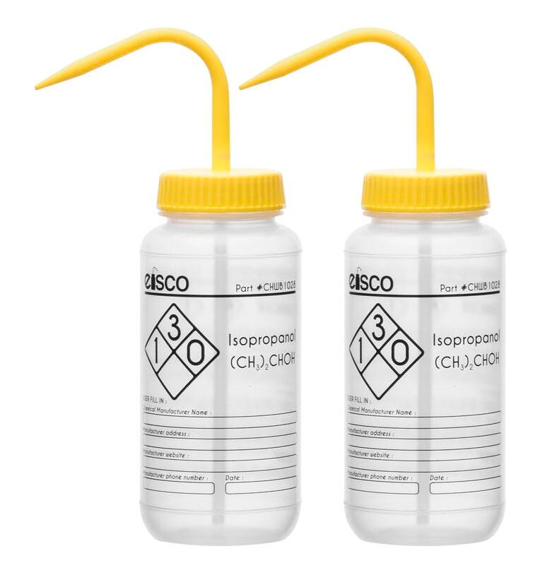WASH BOTL ISOPROPANOL 500ML 1 COLOR PK2