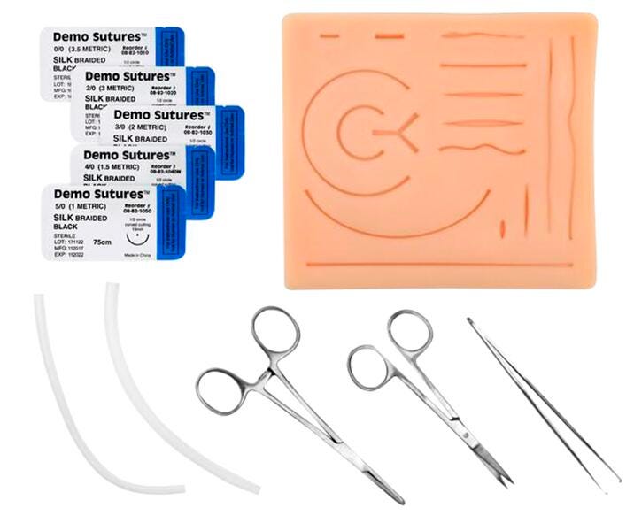 SUTURE PAD PRACTICE COMPLETE KIT