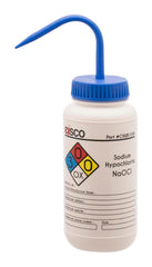 WASH BOTTLE SODIUM HYPOCHLORITE 500ML 4 COL