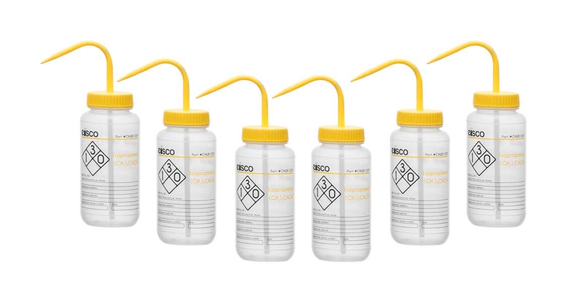 WASH BOTL ISOPROPANOL 500ML 2 COLOR PK6