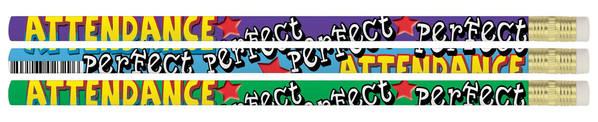 PENCILS AWARD PERFECT ATTENDANCE MANIA PACK OF 12