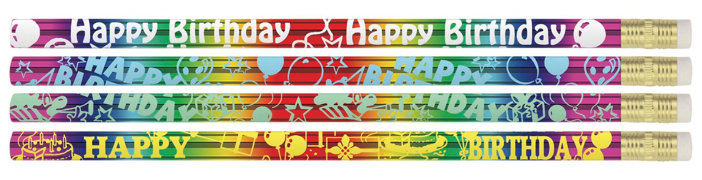 PENCILS AWARD HAPPY BIRTHDAY ASST PACK OF 12