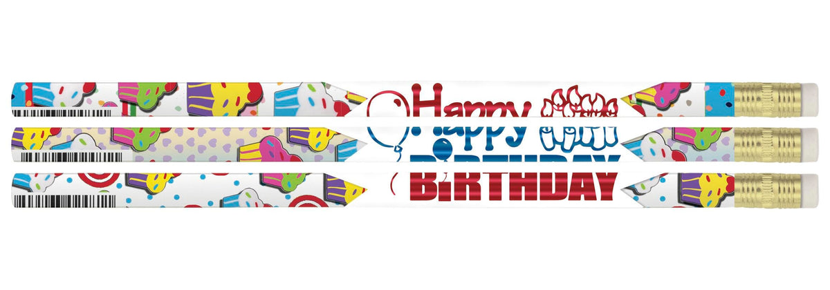 PENCILS AWARD HAPPY BIRTHDAY CUPCAKES PACK OF 12