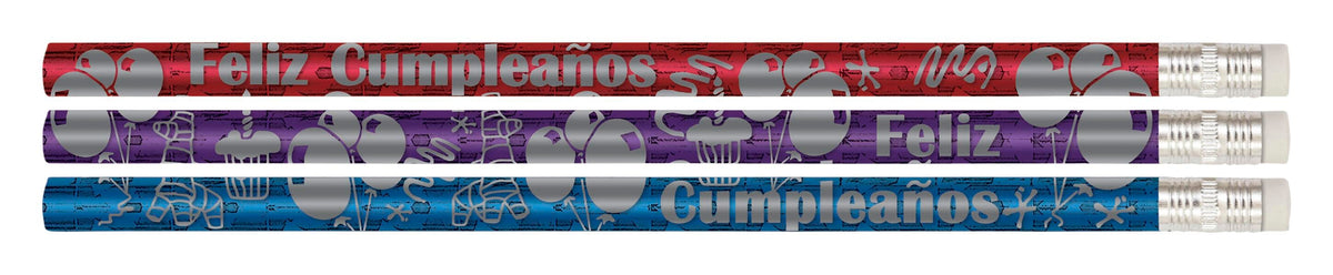 PENCILS AWARD FELIZ CUMPLEANOS PACK OF 12