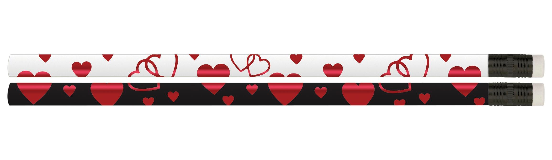 PENCIL AWARD HEARTS NOIR PACK OF 12