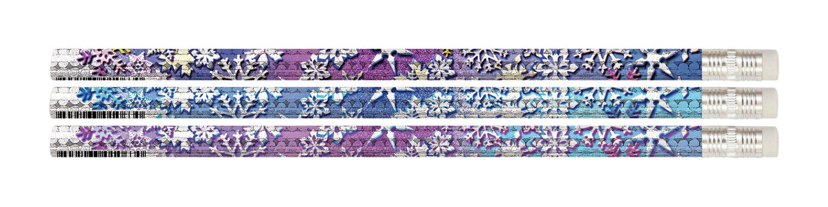 PENCIL AWARD SNOWFLAKE GLITTERS PACK OF 12