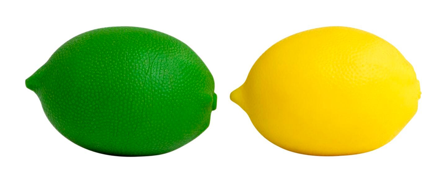 ECOWISE FRUIT SQUISH BALL LEMONS- 2PK