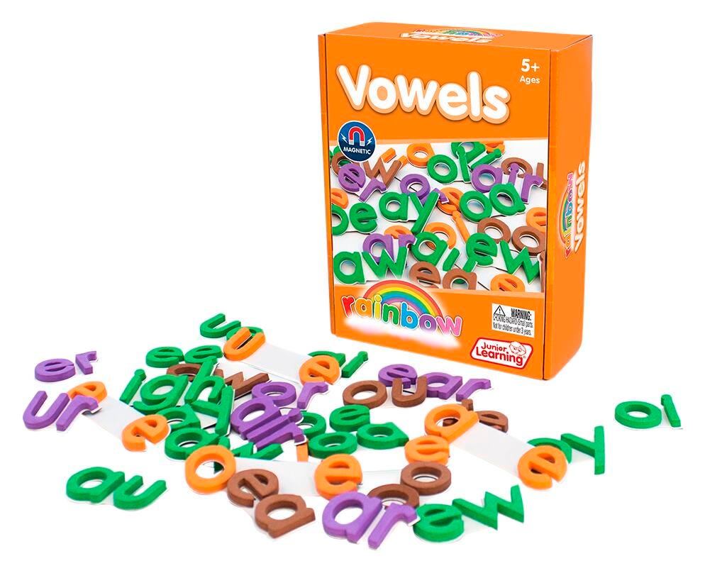 VOWELS PRINT RAINBOW SET OF 28