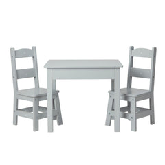 MELISSA AND DOUG TABLE AND CHAIR SET - GRAY - 2 CHAIRS