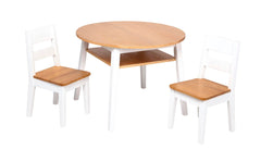 SET TABLE/CHAIRS ROUND WOOD