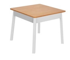 TABLE SQUARE WOOD WHITE/NATURAL