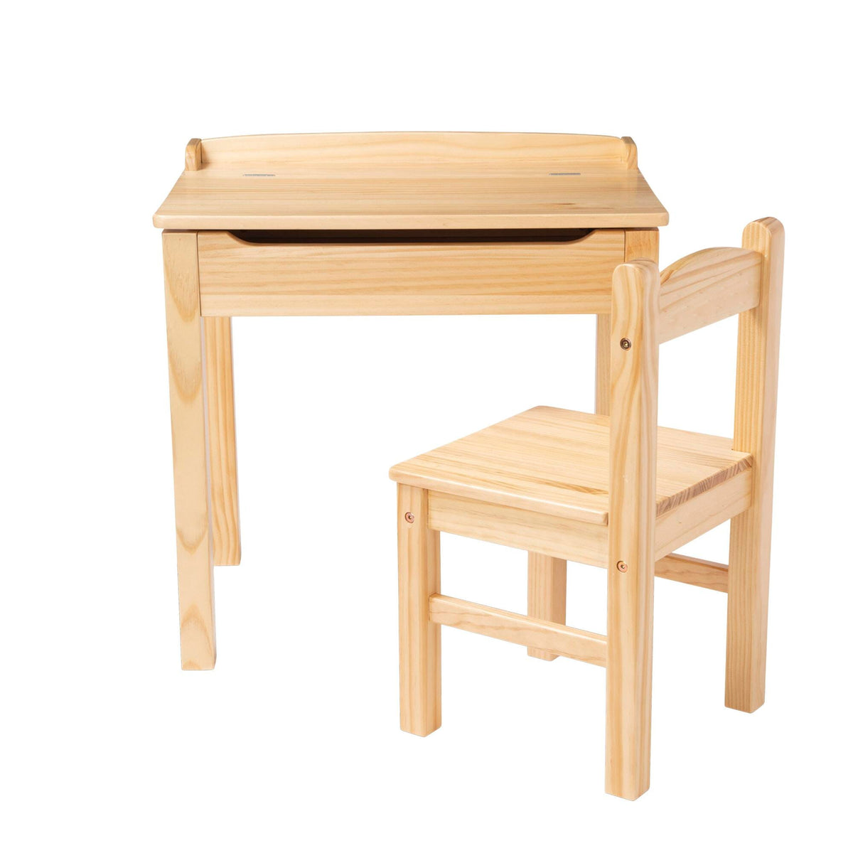 DESK WOODEN LIFT TOP W/CHAIR - HONEY