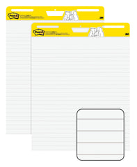 PAD EASEL POST-IT SPR STCKY LINED 25X30 IN 30 SHTS PK OF 2