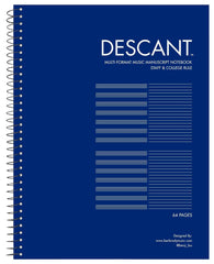 PAPER NOTEBOOK DESCANT MUSIC 11X8.5 IN 32 SHTS
