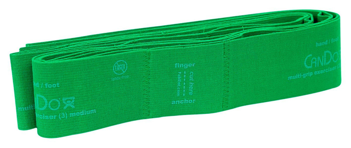 CANDO MULTI-GRIP 6 FOOT EXERCISER MEDIUM - GREEN