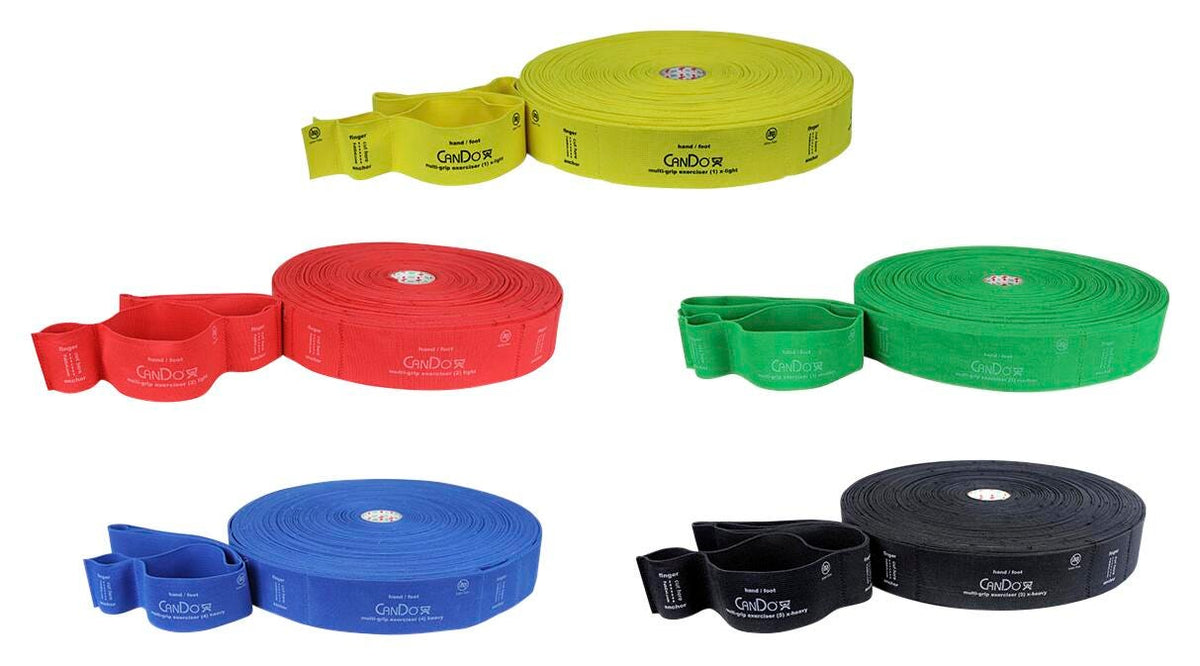 CANDO MULTI-GRIP EXERCISER 90 FOOT - SET OF 5 - ASSTD COLORS