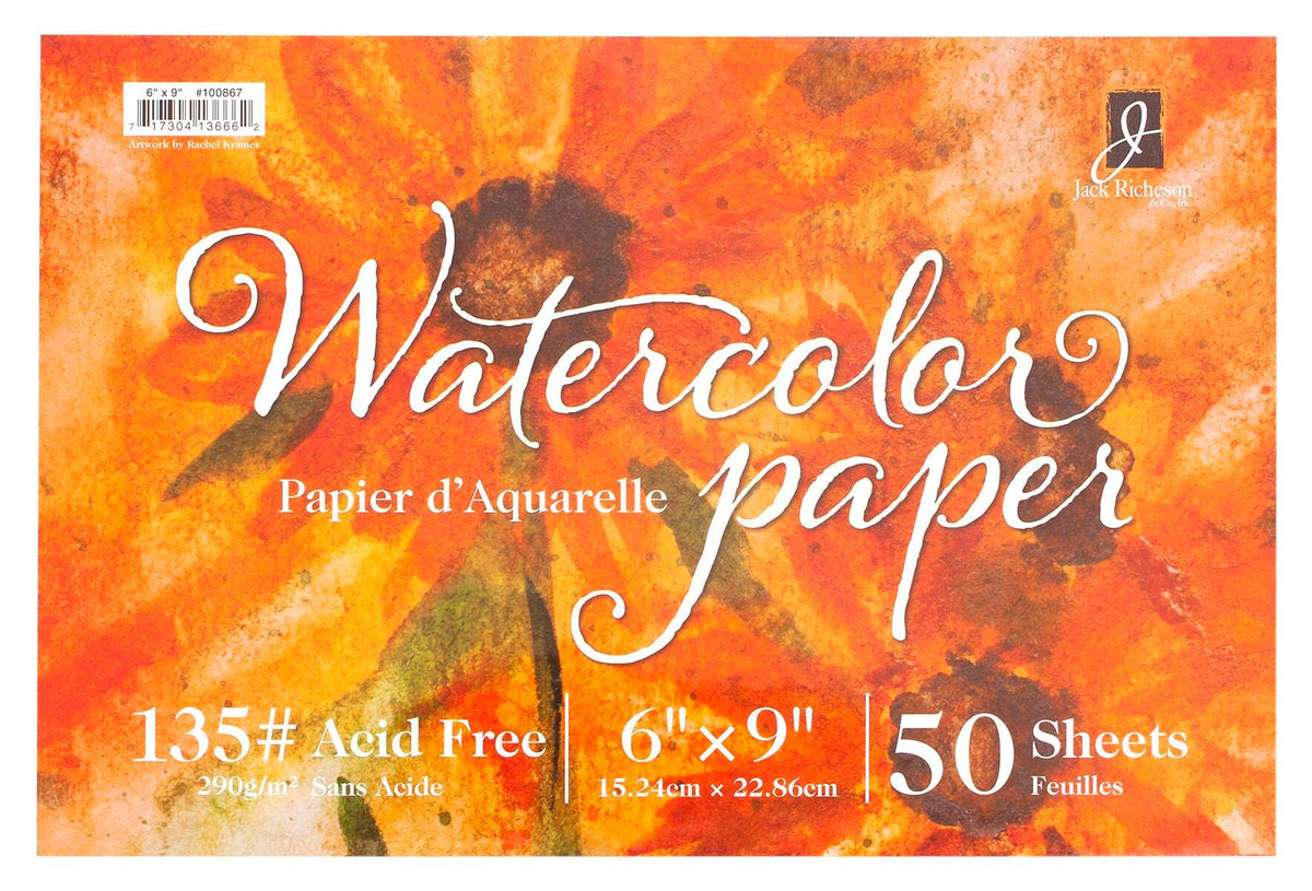 PAPER WATERCOLOR JACK RICHESON 6X9 135LB 50 SHTS
