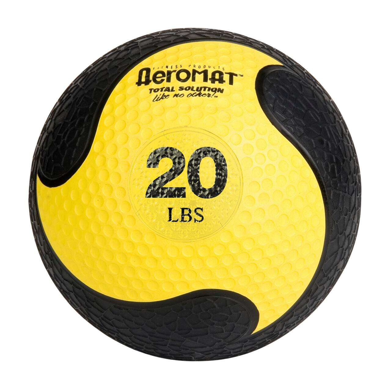 DELUXE MEDICINE BALL 20 LB┬áBLACK/YELLOW