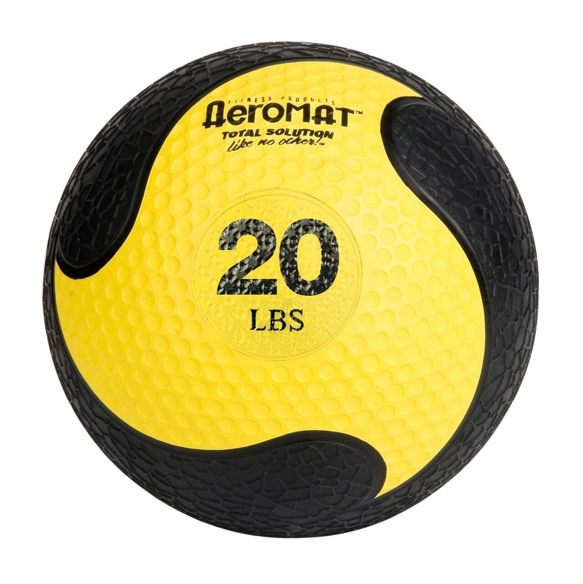 DELUXE MEDICINE BALL 20 LB┬áBLACK/YELLOW