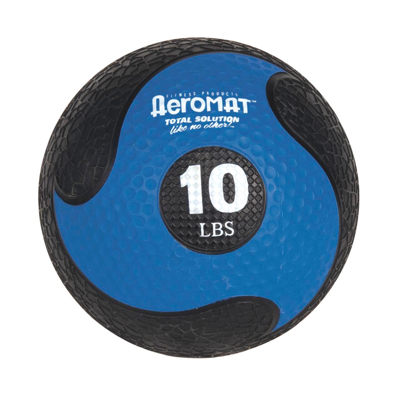 DELUXE MEDICINE BALL 10 LB┬á BLACK/BLUE