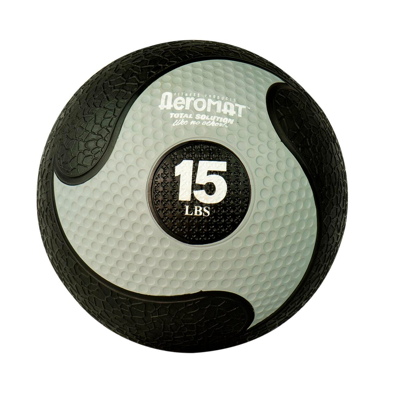 DELUXE MEDICINE BALL 15 LB BLACK/GRAY