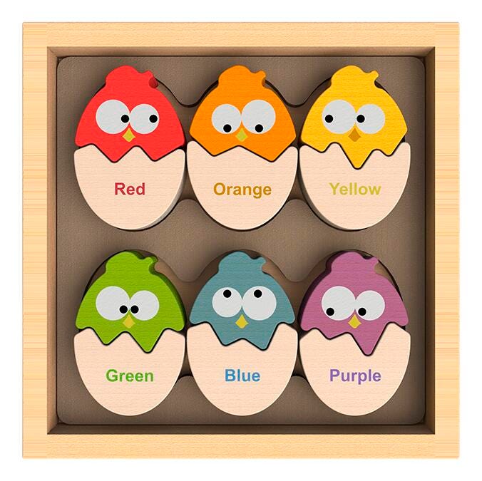 COLOR N EGGS BILINGUAL PUZZLE
