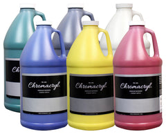 PAINT ACRYLIC STUDENTS CHROMACRYL HALF GALLONS ASST COOL COLORS SET OF 6