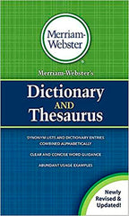 DICTIONARY AND THESAURUS MASS-MARKET PAPERBACK MERRIAM-WEBSTERS