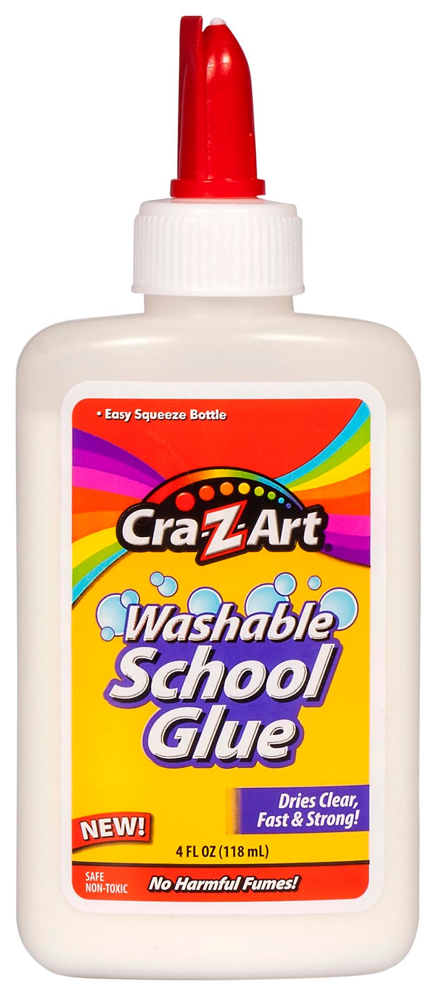 GLUE WASHABLE CRAZART WHITE 4 OZ PK OF 6