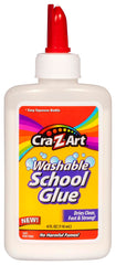 GLUE WASHABLE CRAZART WHITE 4 OZ PK OF 6