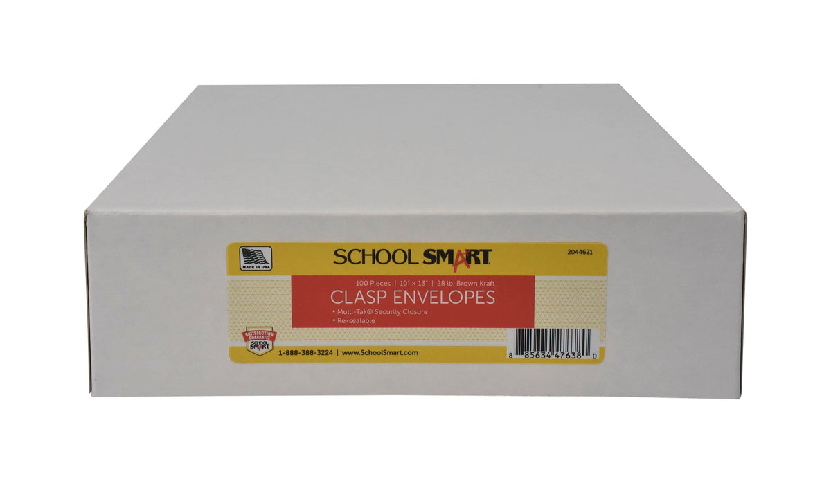 ENVELOPES MULTI TAK CLASP 10X13 IN KRAFT SCHOOL SMART BX OF 100