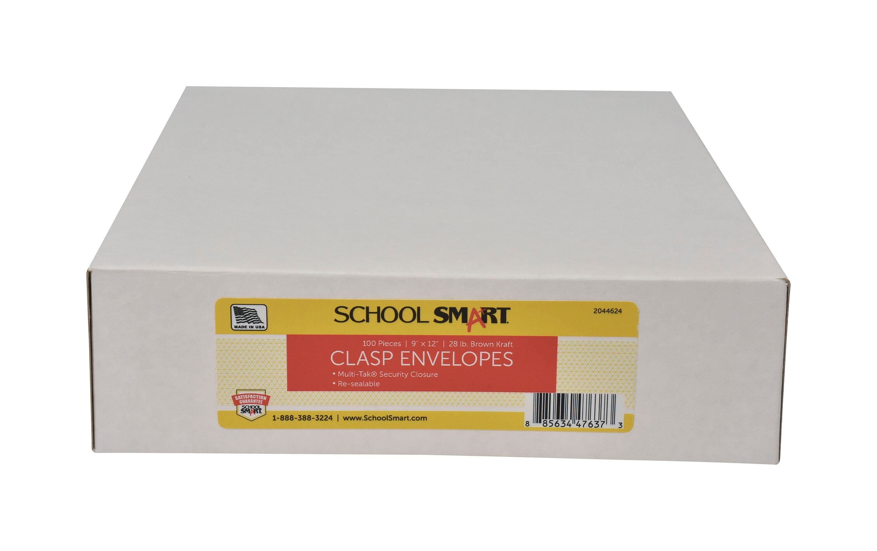 ENVELOPES MULTI TAK CLASP 9X12 IN KRAFT SCHOOL SMART BX OF 100