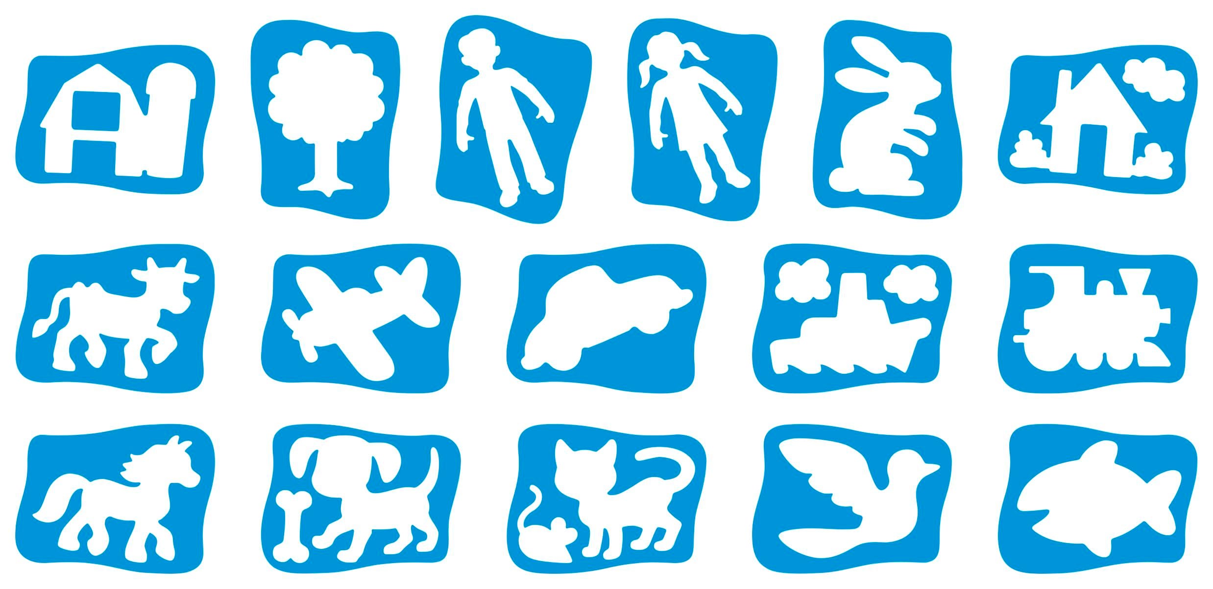 STENCIL SET MY FIRST 8 X 6 IN SET OF 16